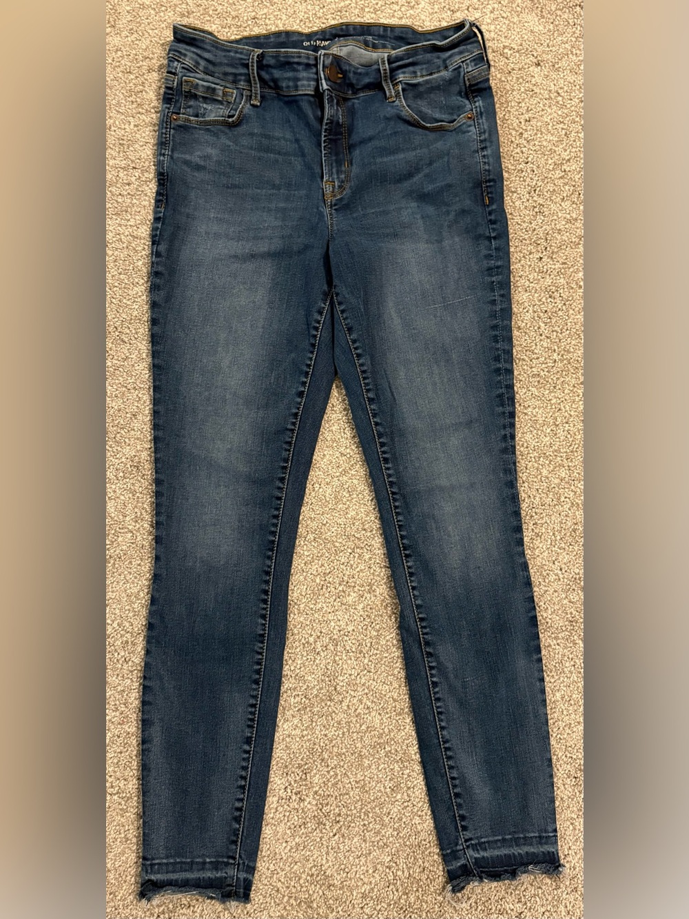 Old Navy Dark Blue Rockstar Built In Sculpt Skinny Jeans